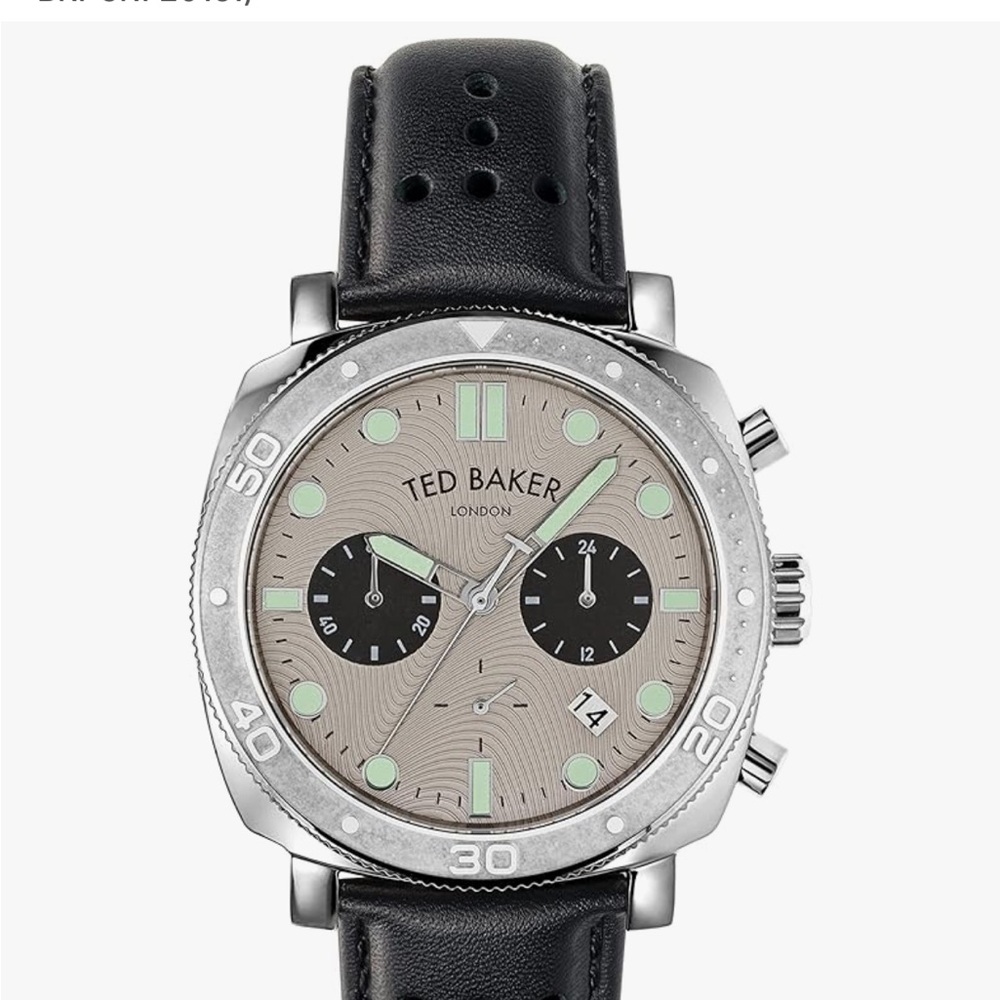 Ted Baker Silver and Black Chronograph Watch